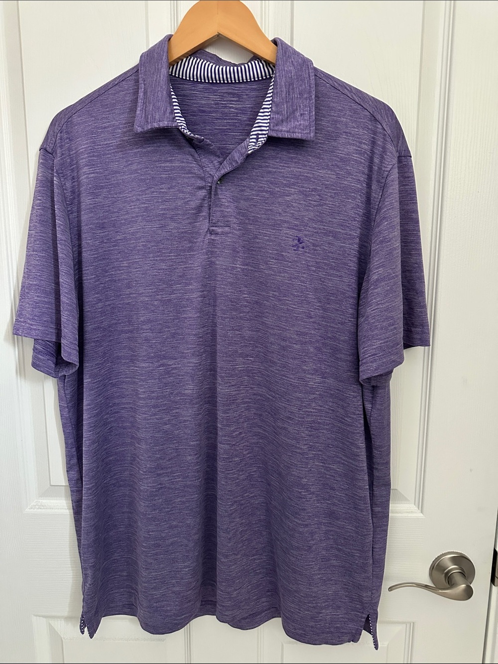Izod Heathered Purple Polo Shirt